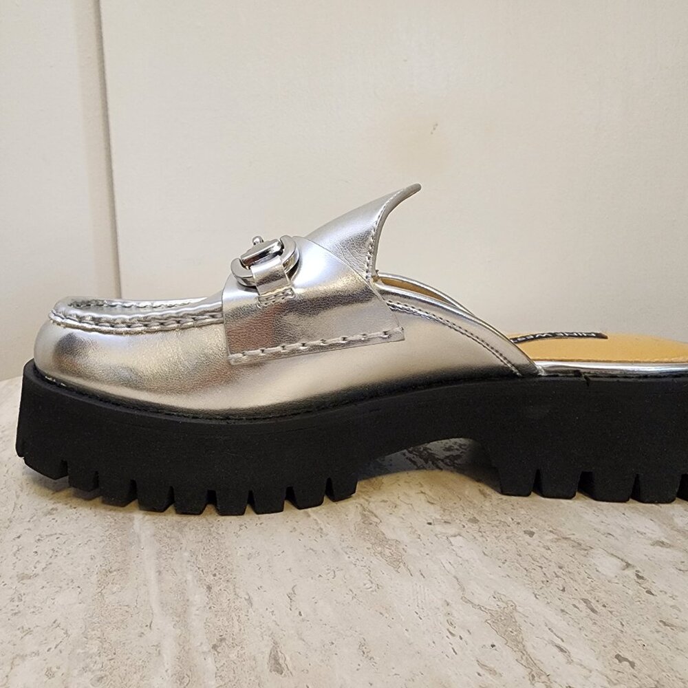 Nine West Womens Duntal Slip- Silver - b046 - Picture 4 of 10